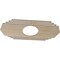 Ekena Millwork Chrysler Wood Fretwork Pierced Ceiling Medallion, Birch, 40"W x 20"H x 10 1/2"ID x 3/8"T CMWP40X20X0375CSBI - alternate 5